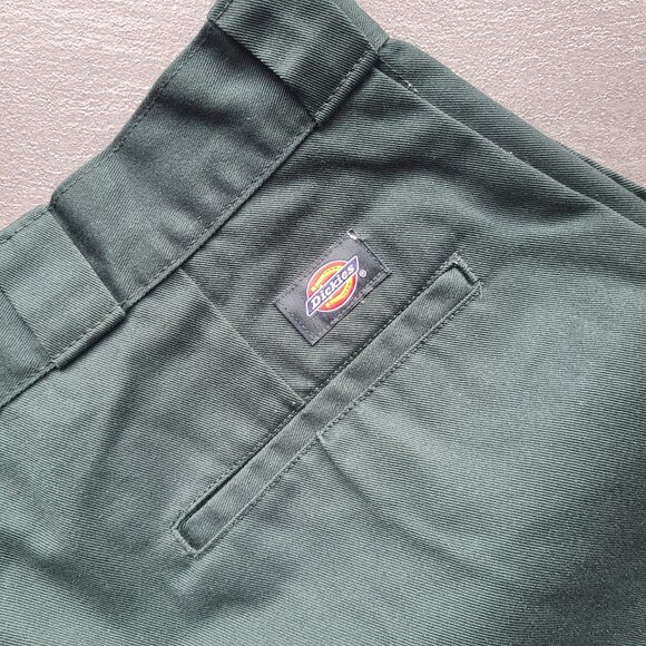 Dickies 874 Original Fit Straight Leg Dark Green Cotton Trouser Pants W36 x L32 - Picture 6 of 7